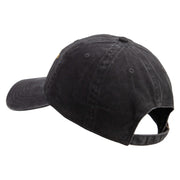 Licensed Golden US Army Embroidered Washed Solid Pigment Dyed Cotton Twill Brass Buckle Cap - Black OSFM