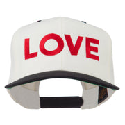 Love Embroidered Snapback Cap