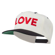 Love Embroidered Snapback Cap