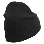 Passion Fruit Embroidered 8 inch Acrylic Short beanie - Black OSFM