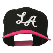 LA Embroidered Snapback Cap