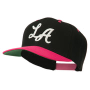 LA Embroidered Snapback Cap