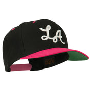 LA Embroidered Snapback Cap