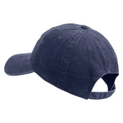 Licensed Golden US Army Embroidered Washed Solid Pigment Dyed Cotton Twill Brass Buckle Cap - Navy OSFM