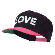 Love Embroidered Snapback Cap