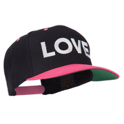 Love Embroidered Snapback Cap