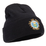 US Air Force Retired Circle Embroidered Long Beanie