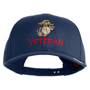 Marine Veteren Embroidered Solid Cotton Twill Pro Style Cap - Navy OSFM