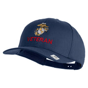 Marine Veteren Embroidered Solid Cotton Twill Pro Style Cap - Navy OSFM