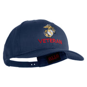 Marine Veteren Embroidered Solid Cotton Twill Pro Style Cap - Navy OSFM