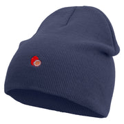 Passion Fruit Embroidered 8 inch Acrylic Short beanie - Navy OSFM