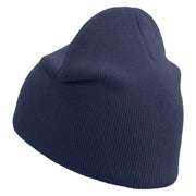 Passion Fruit Embroidered 8 inch Acrylic Short beanie - Navy OSFM