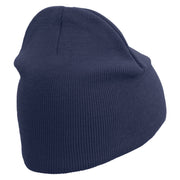 Passion Fruit Embroidered 8 inch Acrylic Short beanie - Navy OSFM