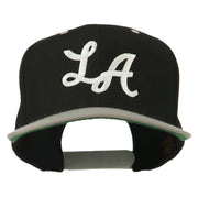 LA Embroidered Snapback Cap