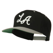 LA Embroidered Snapback Cap