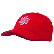 Pink Star of Life Embroidered Cotton Cap