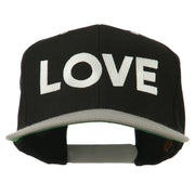 Love Embroidered Snapback Cap