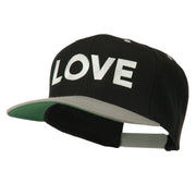 Love Embroidered Snapback Cap