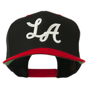 LA Embroidered Snapback Cap