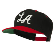 LA Embroidered Snapback Cap