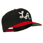 LA Embroidered Snapback Cap