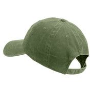 Licensed Golden US Army Embroidered Washed Solid Pigment Dyed Cotton Twill Brass Buckle Cap - Olive OSFM