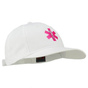 Pink Star of Life Embroidered Cotton Cap