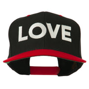 Love Embroidered Snapback Cap