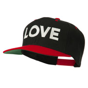 Love Embroidered Snapback Cap