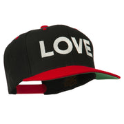 Love Embroidered Snapback Cap