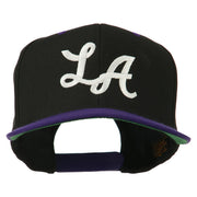 LA Embroidered Snapback Cap