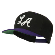 LA Embroidered Snapback Cap