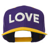 Love Embroidered Snapback Cap