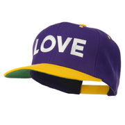 Love Embroidered Snapback Cap