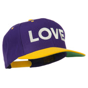 Love Embroidered Snapback Cap