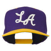 LA Embroidered Snapback Cap