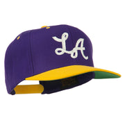 LA Embroidered Snapback Cap