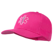 Pink Star of Life Embroidered Cotton Cap