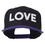 Love Embroidered Snapback Cap