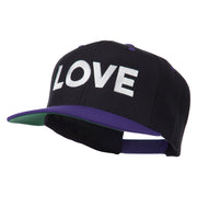 Love Embroidered Snapback Cap