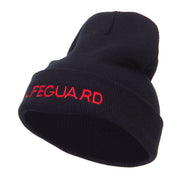 Lifeguard Embroidered Long Cuff Beanie