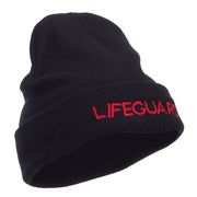 Lifeguard Embroidered Long Cuff Beanie