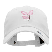 Fall Leaf Embroidered Unstructured Cotton Twill Washed Cap