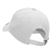 Fall Leaf Embroidered Unstructured Cotton Twill Washed Cap