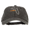 Florida with Map Outline Embroidered Washed Cotton Twill Cap