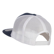 Flying Fishing Embroidered Snapback Mesh Cap