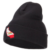 California State Flag Map Embroidered Long Beanie