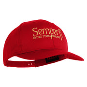 United States Marines Semper Fi Embroidered Solid Cotton Twill Pro Style Cap - Red OSFM
