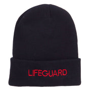 Lifeguard Embroidered Long Cuff Beanie