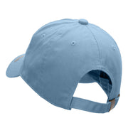 Fall Leaf Embroidered Unstructured Cotton Twill Washed Cap